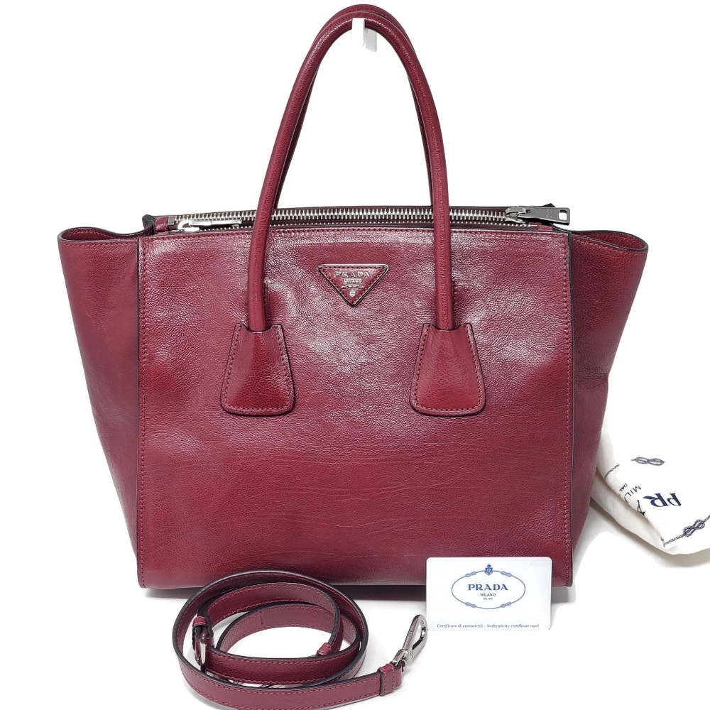 100% Auth Prada Leather Satchel Bag